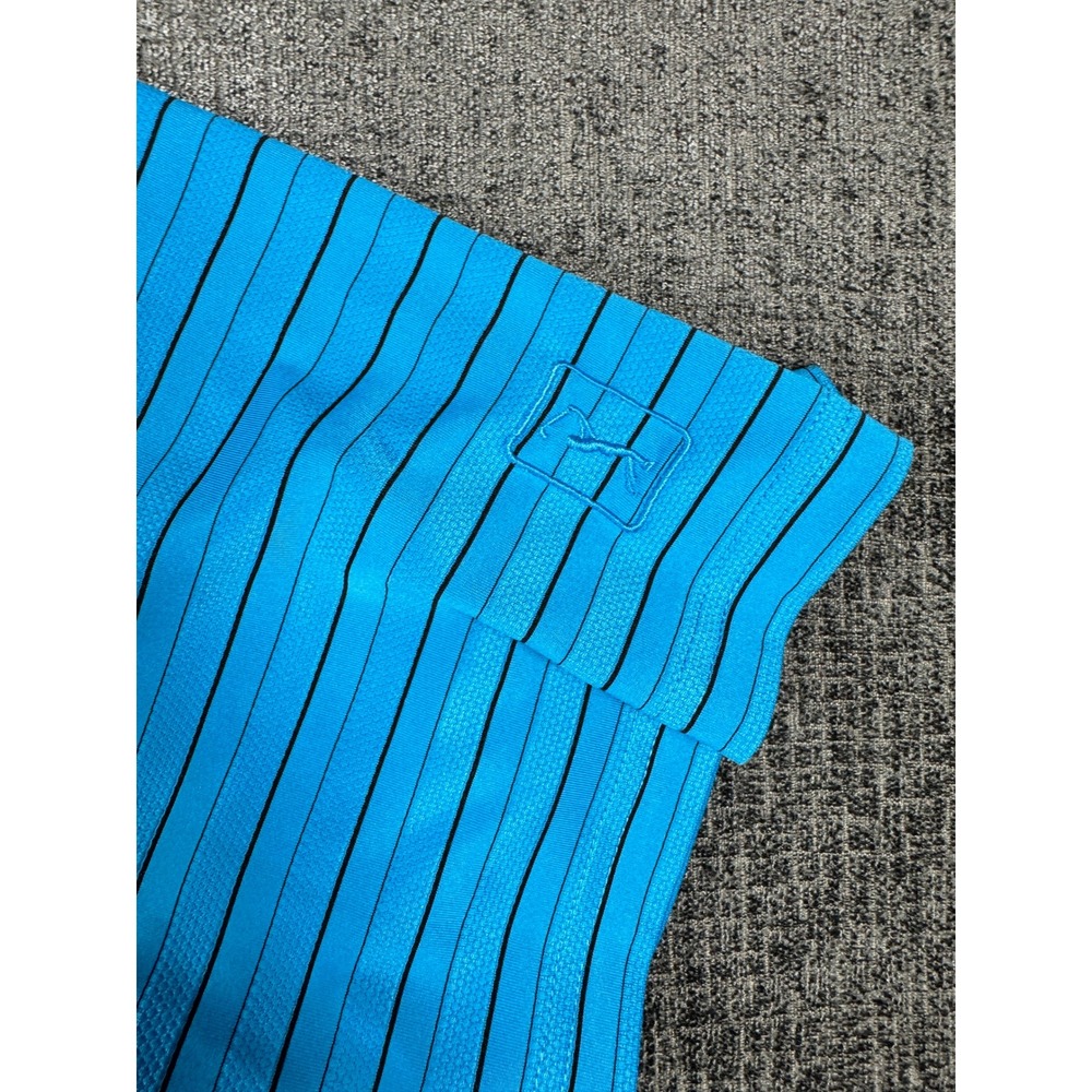 PGA Tour Mens XL Blue Striped Short Sleeve Performance Golf Polo Shirt - Picture 8 of 12